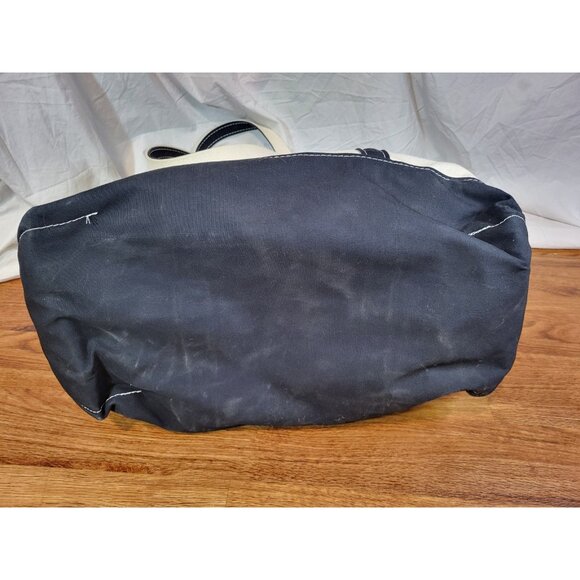 Vintage LL Bean XL Boat & Tote Canvas Black Canvas Bag Monogramed - Picture 8 of 8